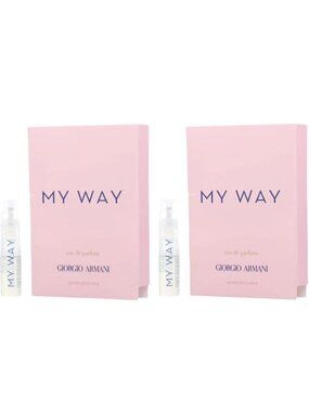 2X Giorgio Armani My Way eau de parfum spray sample 0.04 oz./1.5ml NEW